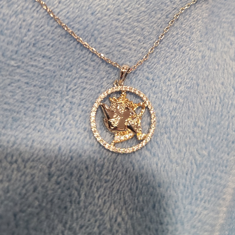 Charmed aroma Mrs potts and chip necklace.